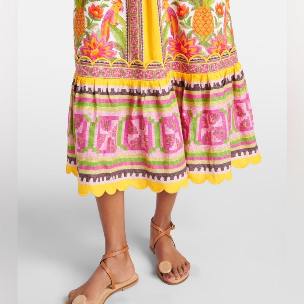 FARM Rio ARARAIS OFF-WHITE MIDI DRESS - Picture 4 of 12